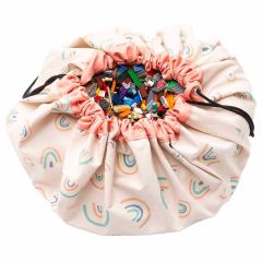 Sac Jouets Fille, Arc en Ciel, Baluchon 2en1 pour ranger ses jouets et jouer, Idée Cadeau Play & Go