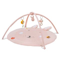 tapis d'éveil lapin rose pour bébé, de la marque trixie baby