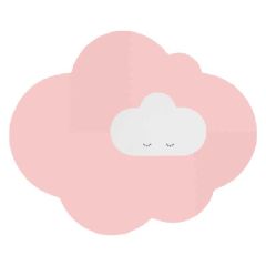 tapis pliable quut , nuage rose