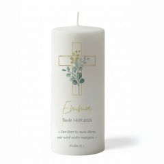 bougies de baptême avec psaume