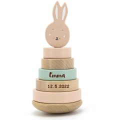 tour jouet à empiler lapin rose de trixie baby