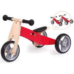 Spielba Tricycle évolutif en bois rouge, Livraison Gratuite, Boutique en Ligne Suisse.