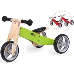 Spielba Tricycle évolutif en bois vert, Livraison Gratuite, Boutique en Ligne Suisse.