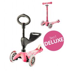 Trottinette 3 en 1 Deluxe avec siège, Livraison Gratuite, Micro rose