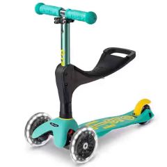 mini micro trottinette pour enfant, roues led lumineuses, eco