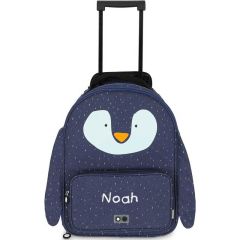 valise pingouin à personnaliser avec prénom de l'enfant en broderie