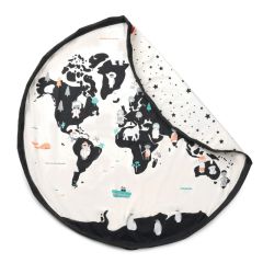 Sac de jeux & Carte du Monde, Baluchon 2en1 pour ranger ses  jouets et décourir le monde, Idée Cadeau Play & Go