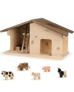 Ferme en Bois 100% Suisse, Jouet Durable, Qualité Suisse, Trauffer