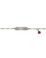 Gourmette Coccinelle Or Blanc 750, Bracelet Identité Bébé, 14cm, Livraison Gratuite Suisse