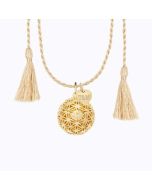 bola personnalisé fleur de vie avec médaille coeur gravée