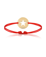 Bijoux plaqué or pour Enfant ou bébé, Bracelet Cordon, etoile rouge, Aaina & Co, Livraison Gratuite