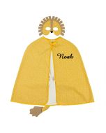 cape et masque lion à personnaliser avec prénom enfant