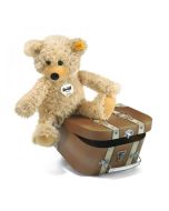 Peluche Steiff et Valise, Ours Teddy-pantin Charly, Coffret Cadeau Haut de Gamme