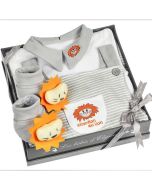 Kit Ensemble Bébé Garçon Cadeau Naissance Lion Les Bébés l'Elizéa