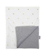 couverture bébé grise  et blanche à pois dorés de la marque Childhome