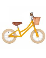 Draisienne Bobbin Enfant dès 2 ans, Vélo jaune 12 pouces sans Pédale style retro