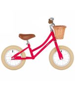 Draisienne Bobbin Enfant dès 2 ans, Vélo cerise 12 pouces sans Pédale style retro