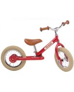 Premier Petit Vélo Trybike Vintage en acier, draisienne 2 roues 12 pouces, convertible en 3 roues rouge, Livraison Gratuite