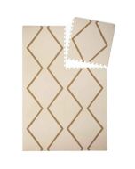 tapis mousse bébé eeveve, couleur beige avec lignes
