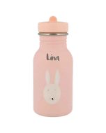 gourde pour enfant lapin rose, à personnaliser avec prénom enfant