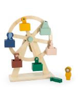jouet en bois pour enfant dès 18 mois, grande roue colorée