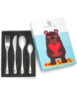 kinderbesteck geschenk mit gravur, bär mit Herz