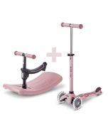 trottinette et bascule, rose, mini micro