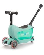 Trottinette Micro Mini2go Deluxe Plus menthe, avec espace pour ranger ses affaires, Livraison Gratuite, Boutique en Suisse