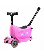 Trottinette rose Micro Mini2go Deluxe Plus Fille, avec barre et espace rangement, Livraison Gratuite, Boutique en Suisse