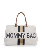 Sac à langer Mommy Bag Crème Rayé Noir et Doré, Idée Cadeau Maman, Livraison Gratuite Suisse, Childhome