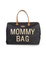 Sac à langer Mommy Bag noir et doré, Idée Cadeau Maman ou Future Maman Childhome