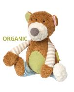 Peluche Bio Coton Organique Patchwork Ours Green Sigikid