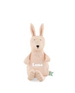 peluche personnalisee, lapin rose, prénom