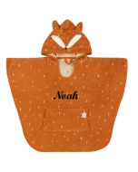 poncho pour enfant renard, avec prénom en broderie