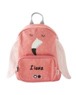 adorable sac à dos flamant rose que l on peut personnaliser avec le prénom de la petite fille