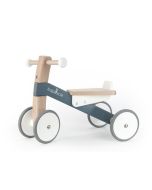 Tricycle Porteur en bois gris et blanc, cadeau dès 1 an, Idée Cadeau Premier Anniversaire Bébé, Livraison Gratuite, Bajo