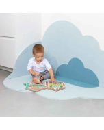 tapis nuage quut, large, bleu