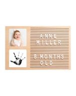 Tableau Message Lettres Pearhead, Naissance Bébé Photo et Empreintes