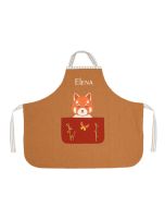 tablier pour enfant, à personnaliser, panda roux de la marque oiseau bateau