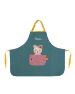 tablier madame ours bleu, à personnaliser