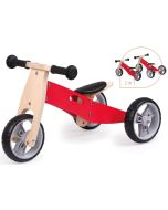 Spielba Tricycle évolutif en bois rouge, Livraison Gratuite, Boutique en Ligne Suisse.