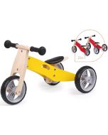 Spielba Tricycle évolutif en bois jaune, Livraison Gratuite, Boutique en Ligne Suisse.