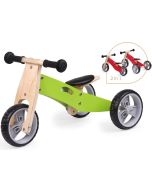 Spielba Tricycle évolutif en bois vert, Livraison Gratuite, Boutique en Ligne Suisse.