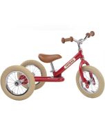 Tricycle Trybike Vintage en acier, dès 15 mois, qui se transforme en draisienne 2 roues 12 pouces, rouge