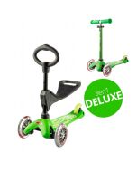 Trottinette 3 en 1 Deluxe avec siège, Livraison Gratuite, Micro vert