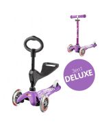 Trottinette 3 en 1 Deluxe avec siège, Livraison Gratuite, Micro violet