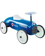 voiture bebe bleue, police de la marque vilac