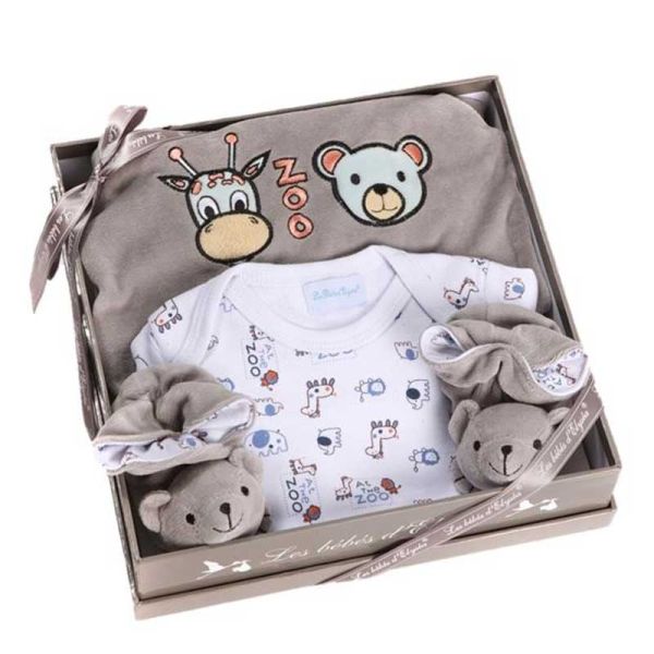 Coffret cadeau naissance bébé en velours