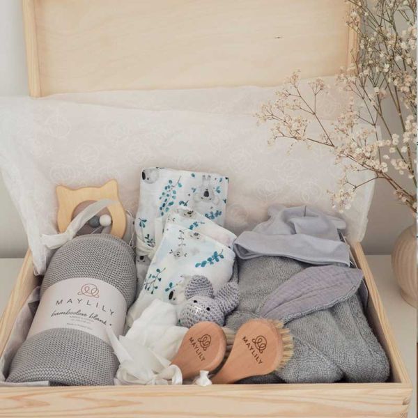 Coffret Cadeau Bain Bébé coton bio Renard - la maousse box