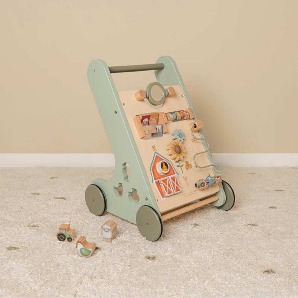 Chariot de marche en bois Little Dutch Little Farm pour accompagner les premiers pas